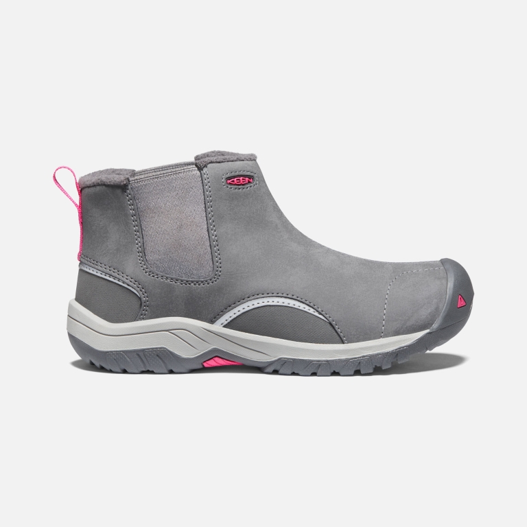 Keen Kootenay III Chelsea Boots - Kids' Grey Pink Peacock Boots